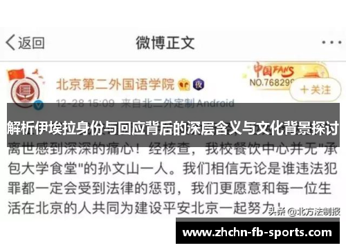 解析伊埃拉身份与回应背后的深层含义与文化背景探讨